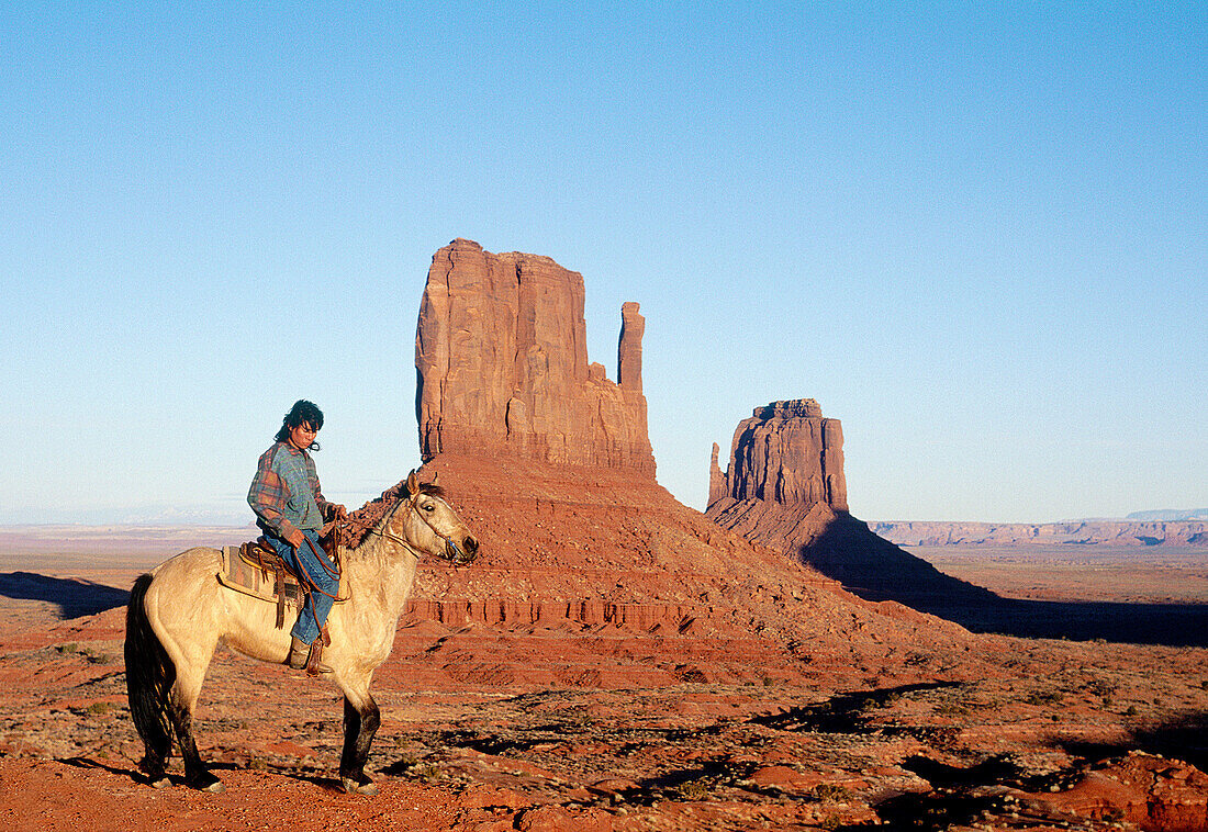 Navajo rider. Monument valley. Navajo Tribal Park. Arizona-Utah. USA