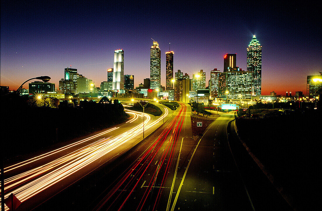 Atlanta Skyline at night. USA