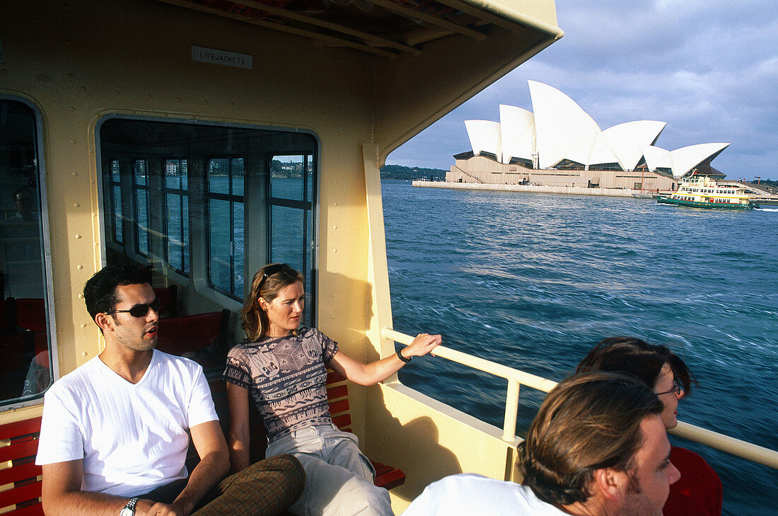 Ferry and Opera building. Sydney Bay. Sydney. Australia.
