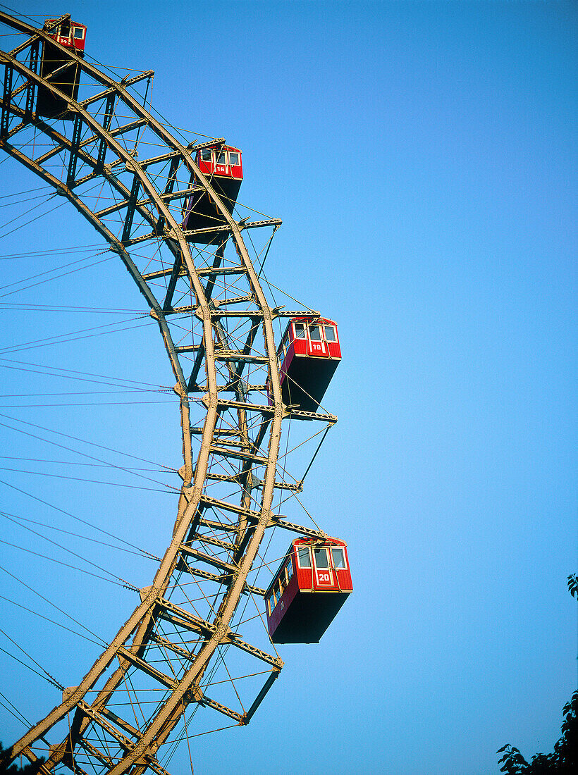 Big Wheel. Prater fun park. Vienna. Austria.