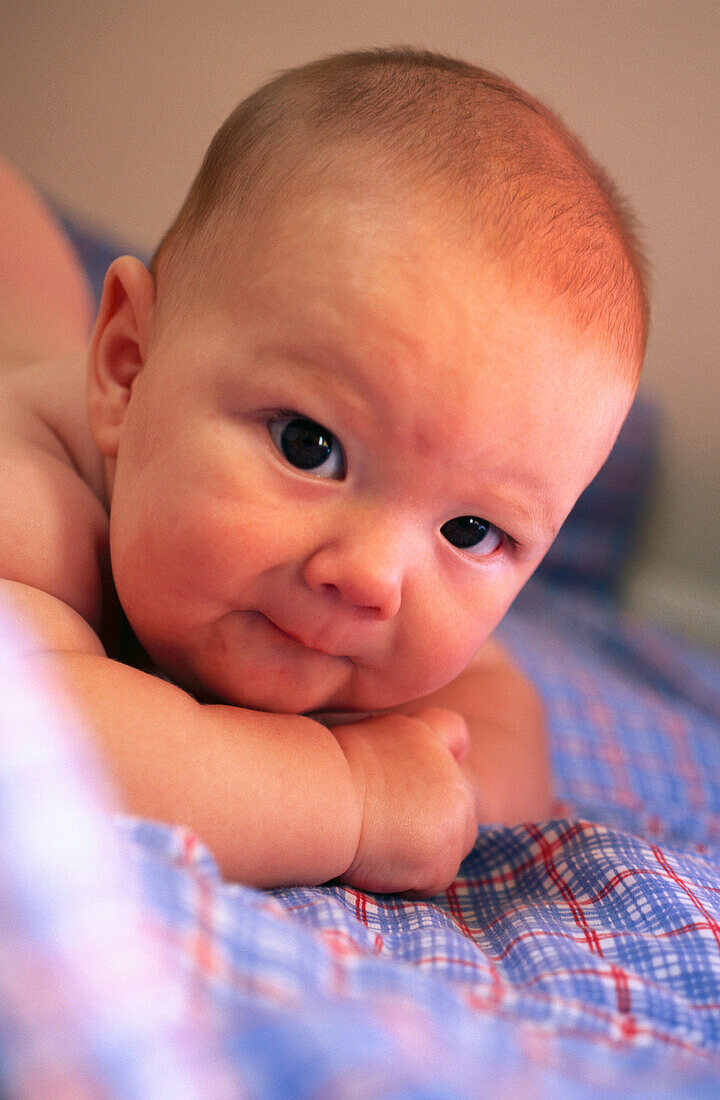 Baby on blanket