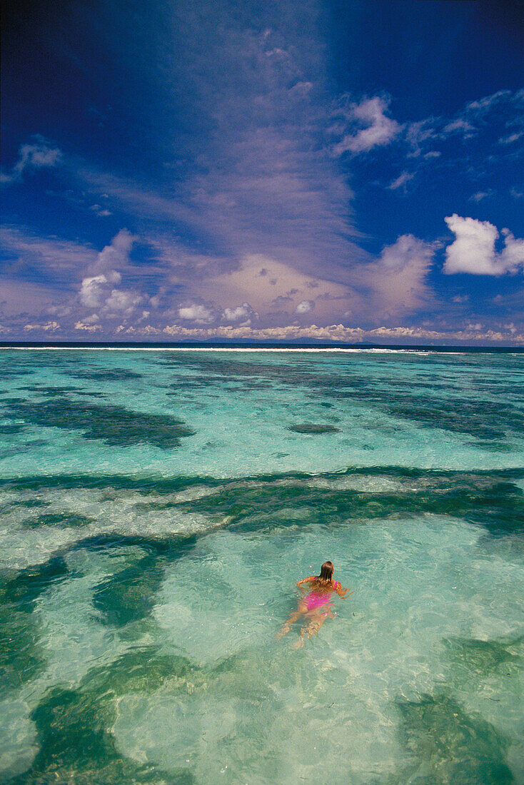 Swimming in the Seychelles