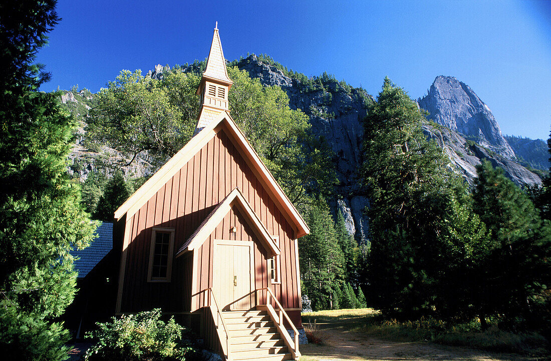 Yosemite Chapel. Yosemite National Park. California. USA