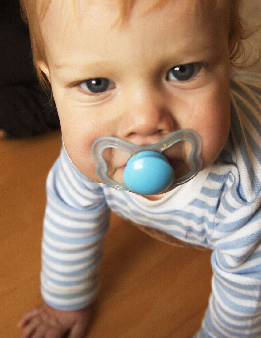 baby with pacifier