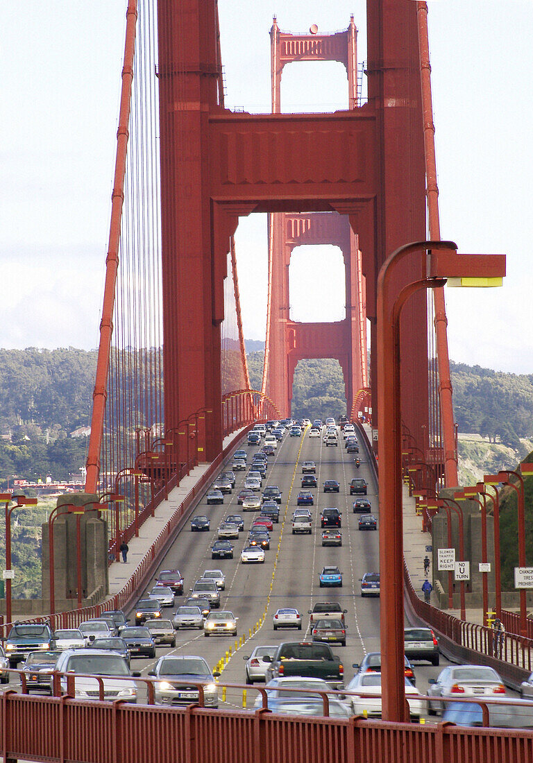 traffic, Golden Gate Bridge, California