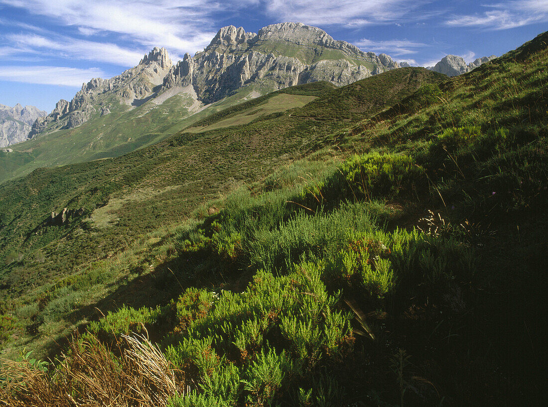 Torre del Friero (2445 m) in Picos de Europa National Park. Castilla-Leon, Spain