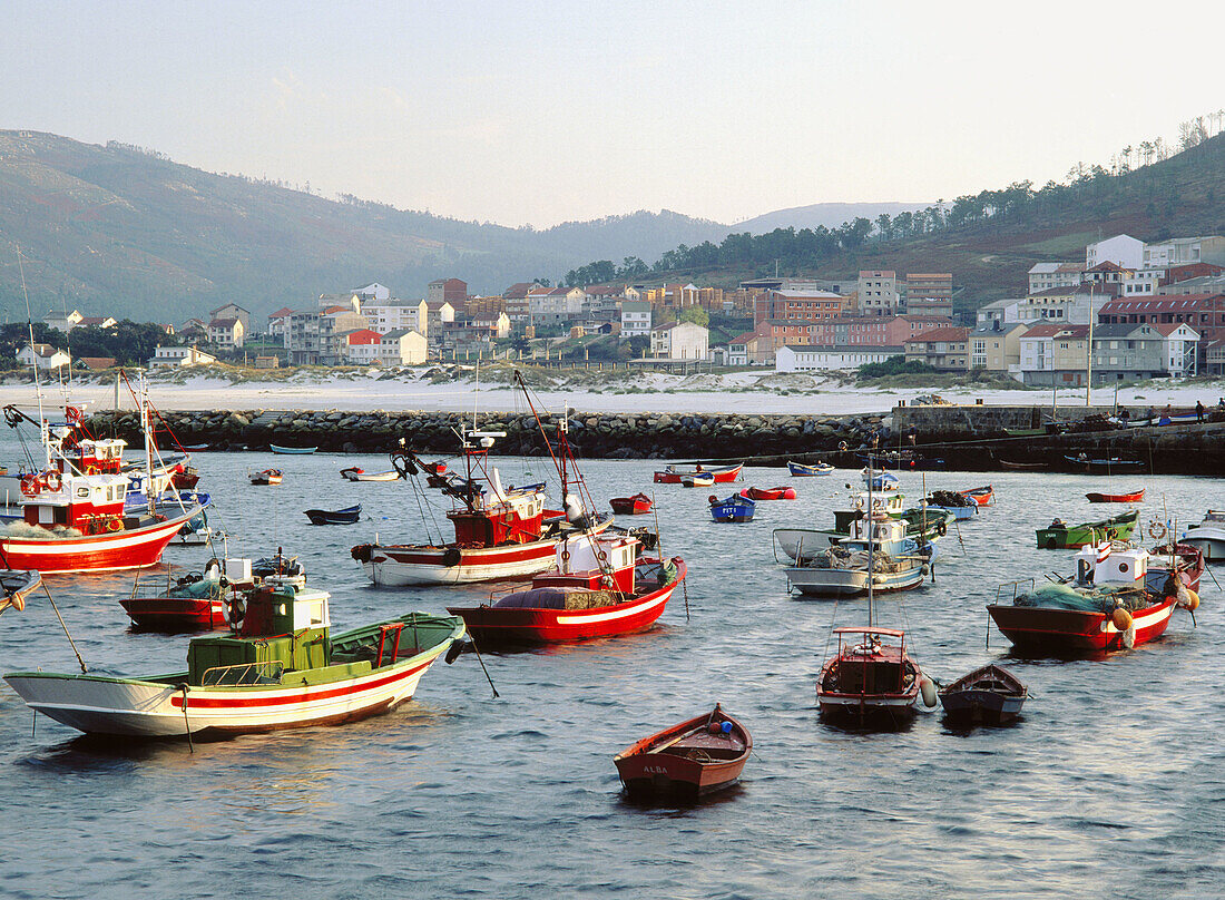 View of Laxe in Costa de la Muerte . A Coruña. Galicia, Spain