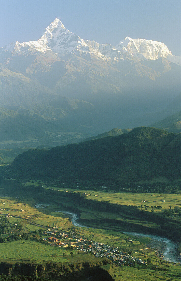 Mardi River in Annapurnas area. Pokhara. Nepal