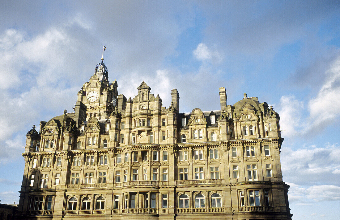Balmoral Hotel (from North Bridge). Edinburgh. Scotland. Great Britain