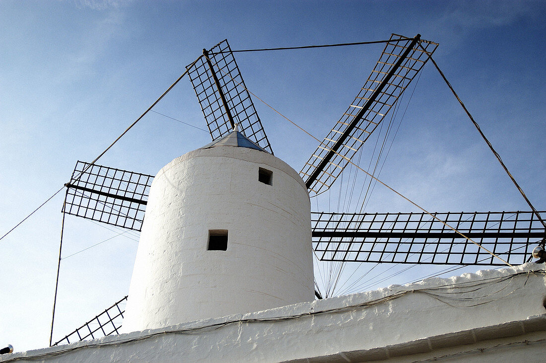 Windmill in Sant Lluis. Menorca. Balearic Islands. Spain