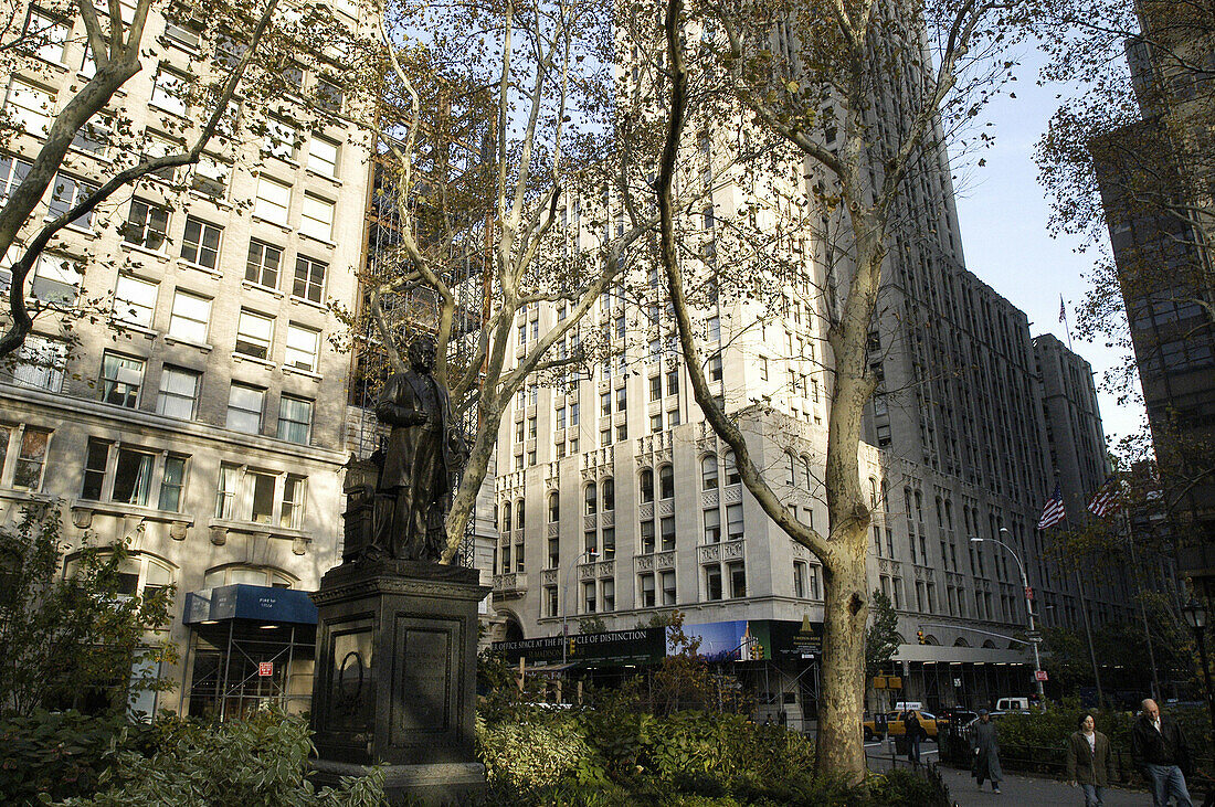 Madison Square Park, location of the original Madison Square Garden, Manhattan, New York City, USA.