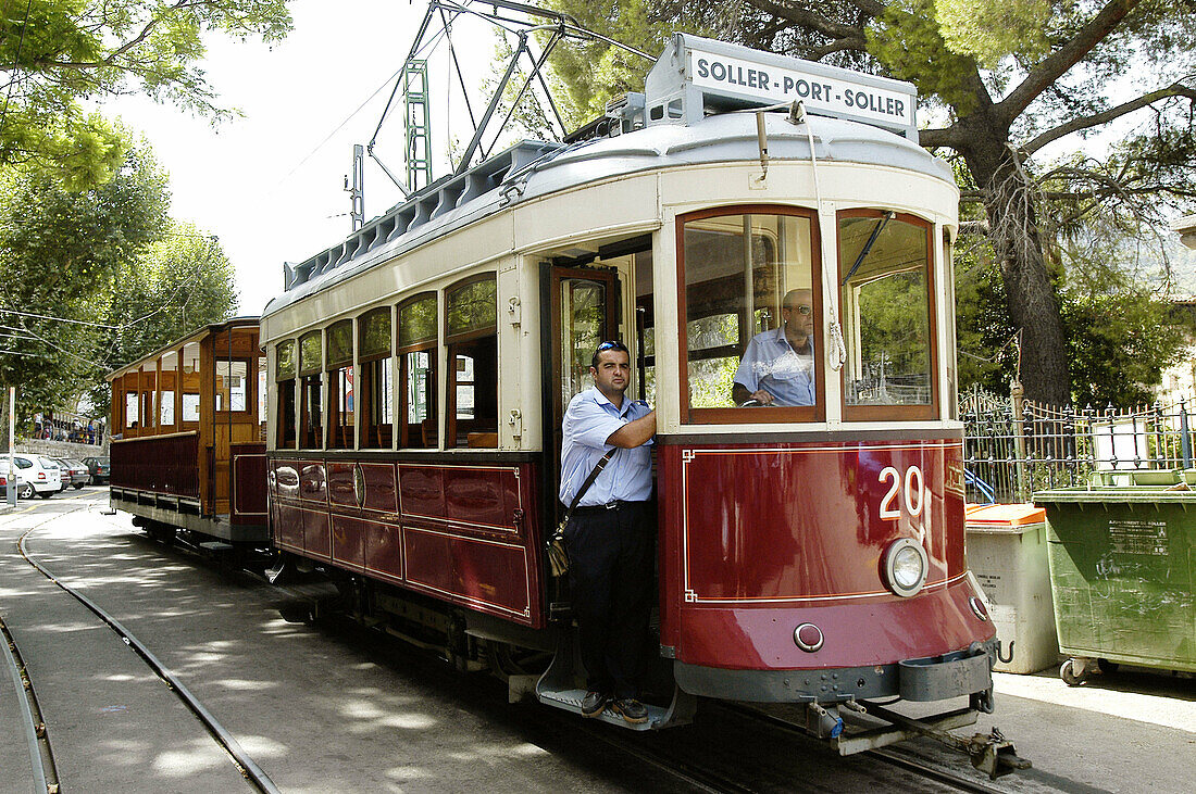 Tramway from Sóller to Port de Sóller. Majorca. Balearic Islands. Spain