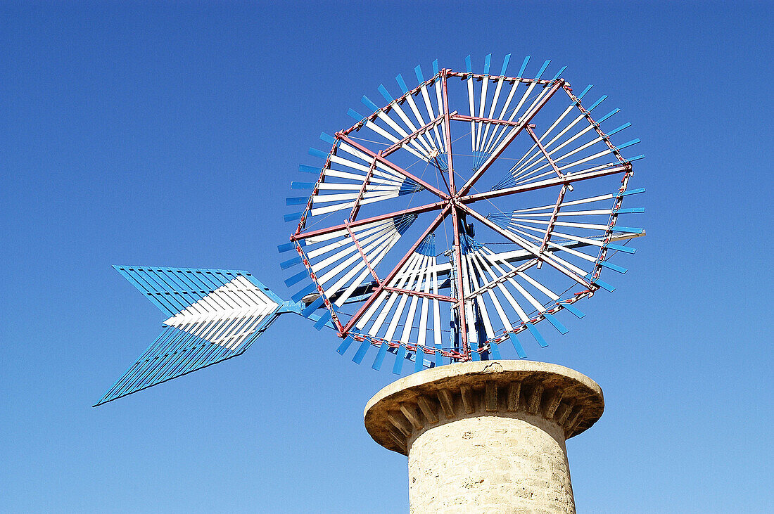 Wind mill. Majorca. Balearic Islands. Spain