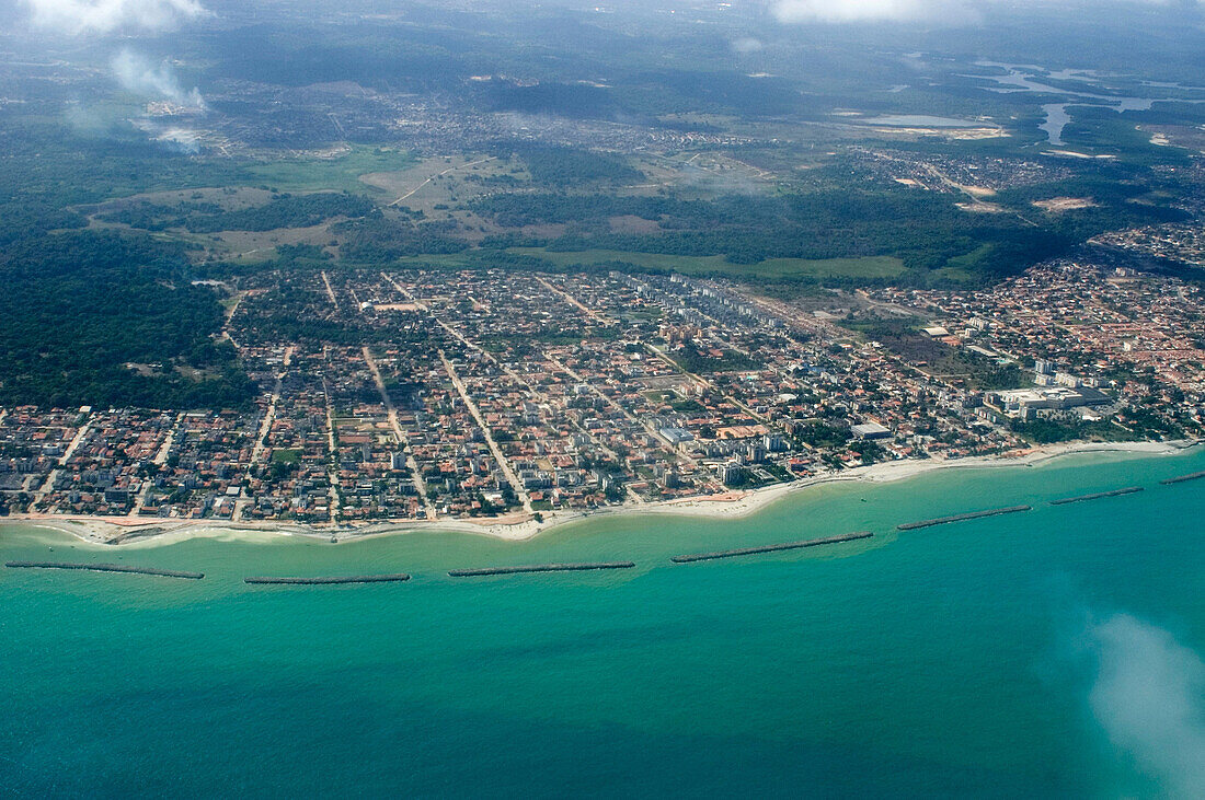 Aerial view of Pernambuco s northern coastline, Brazil (S. Atlantic)