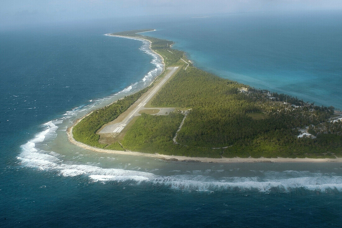 Aerial view of Rongelap, Marshall Islands, Micronesia