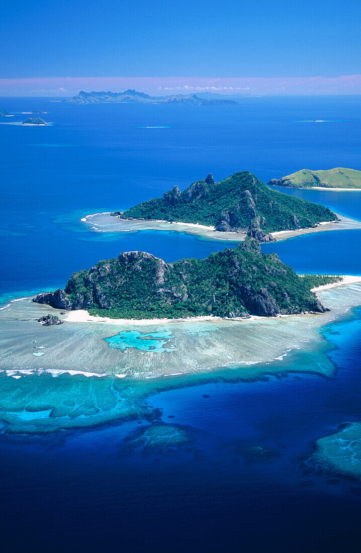 Group of islands: Monuriki, Monu and Yanuya. Mamanucas. Fiji Islands