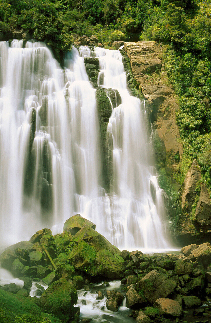 Marokopa Falls. West of Waitomo, North Island. New Zealand