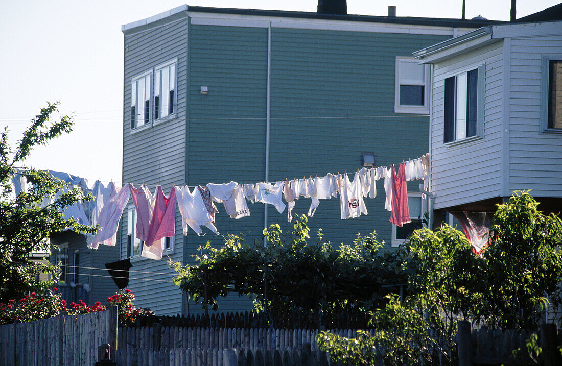 Laundry on clothesline