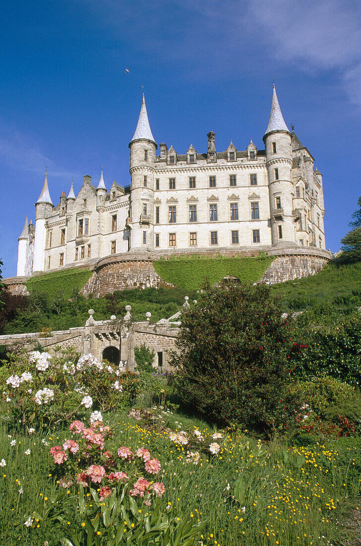 Dunrobin Castle and gardens. Golspie. Highland. Scotland. UK