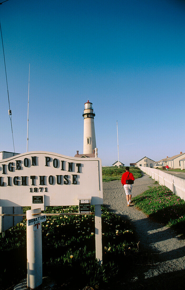 Pigeon Point Lighthouse in California Coast. USA