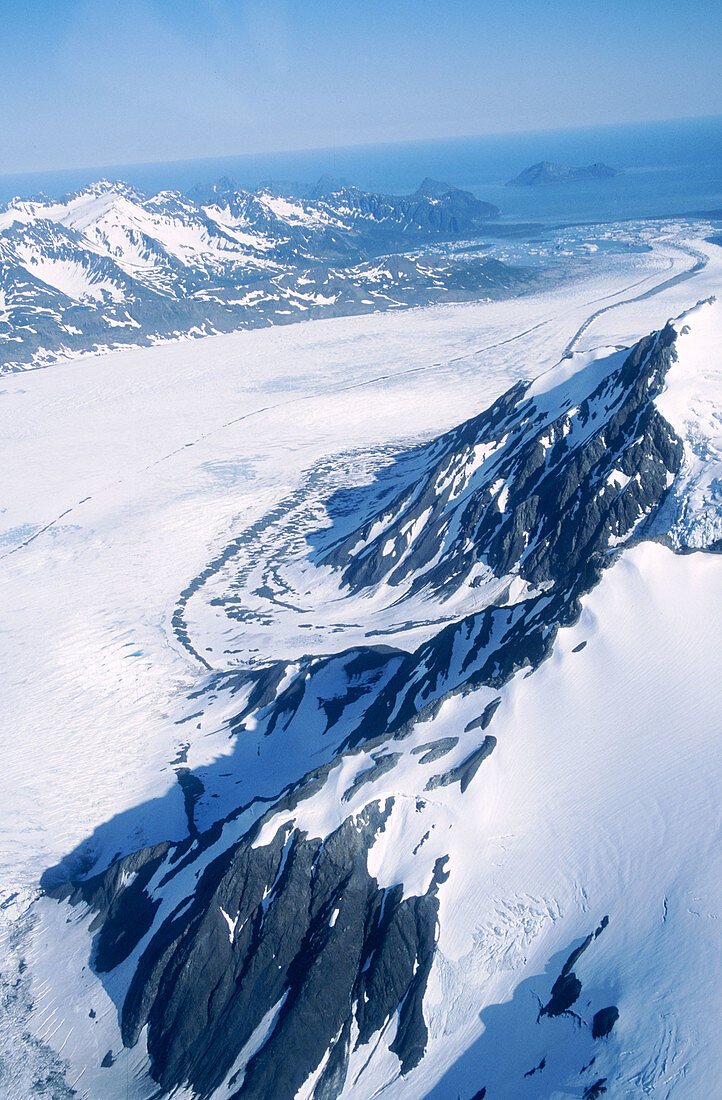 Glaciers: Harding icefield, Kenai Fjords National Park. Alaska. USA