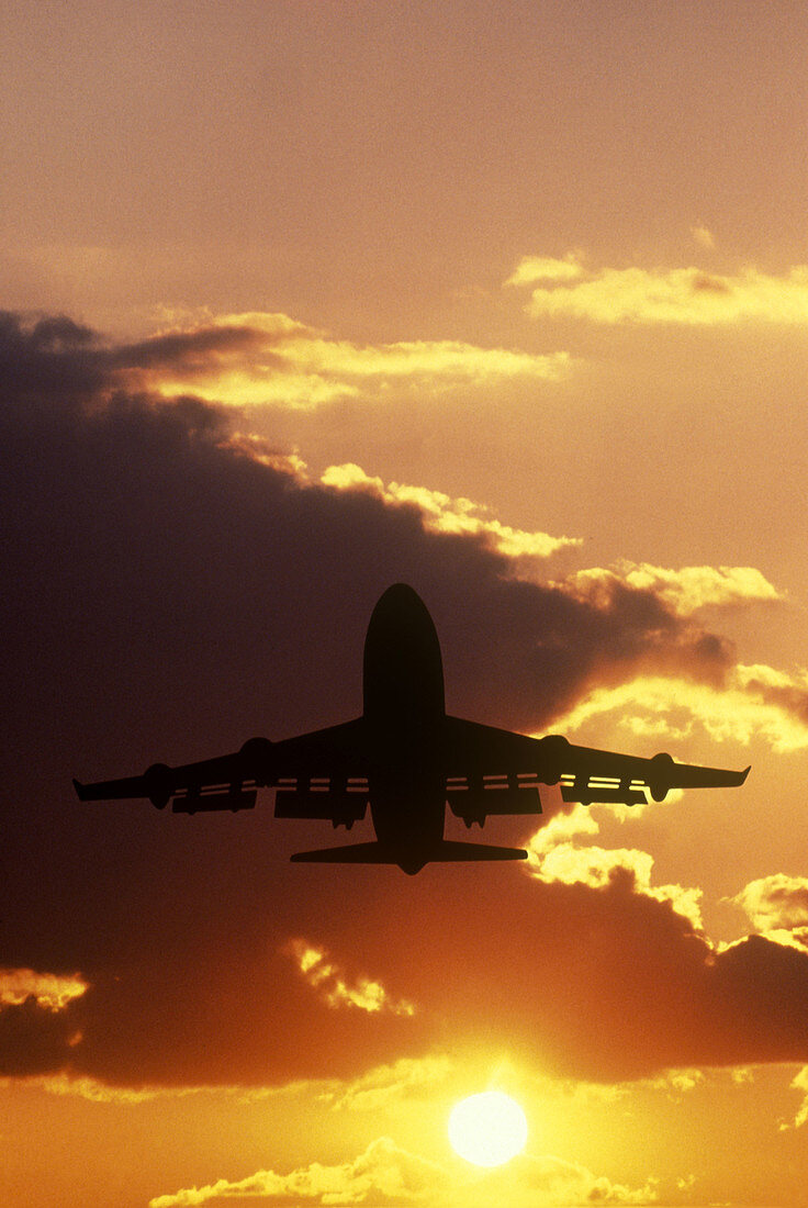 Boeing 747-400 commercial passenger aircraft.