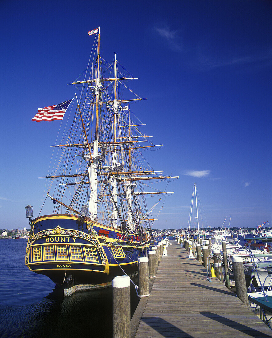 bounty sailing ship, Newport, Rhode island, USA.