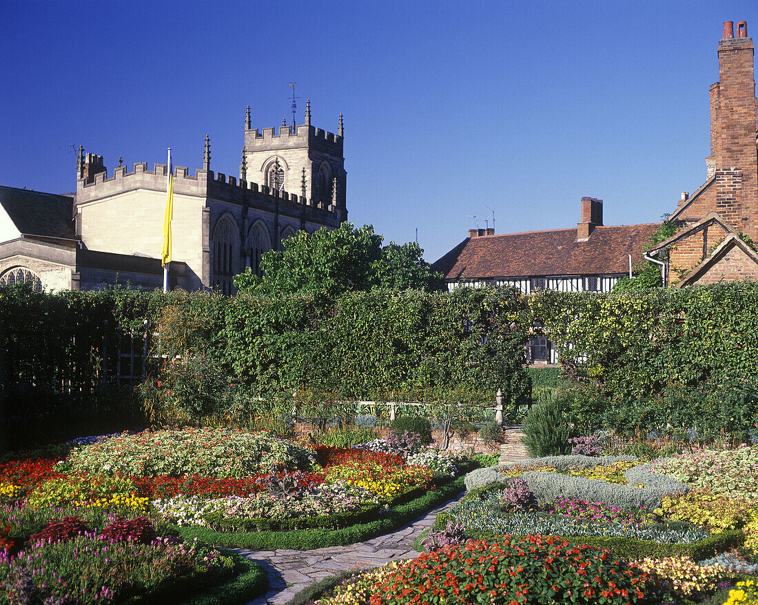 Nash house & new place garden, Stratford upon avon, England, UK