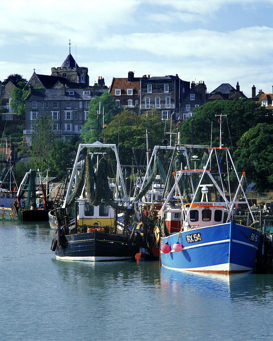 Fishing boats, River rother, Rye, East sussex, England, UK