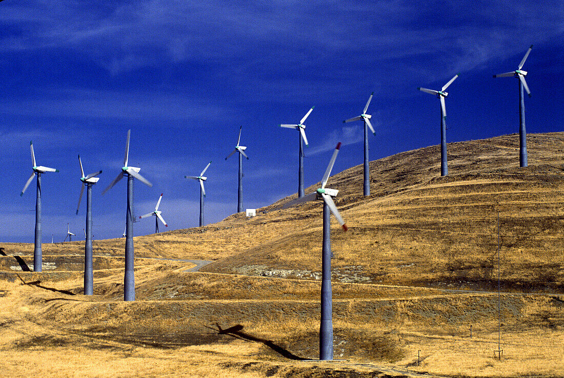 Altamont pass wind power plant, California, USA.