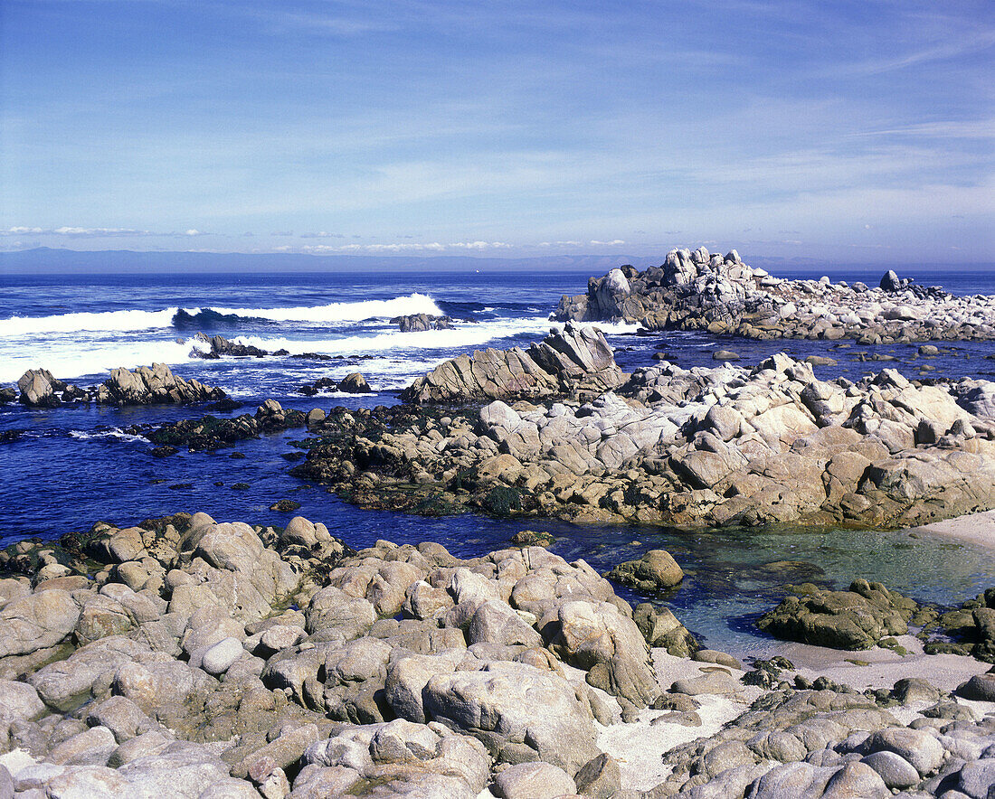 Scenic lover s point, Pacific grove coastline, California, USA.