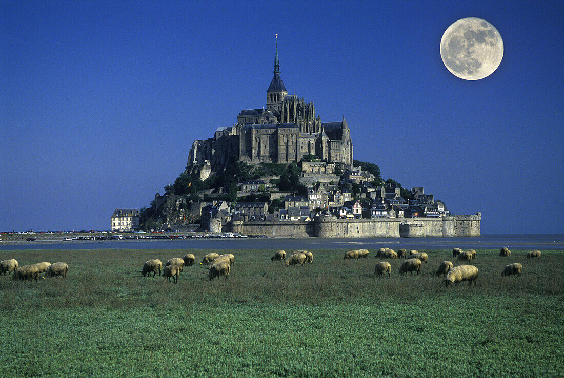 Scenic mont saint michel, Brittany, France.