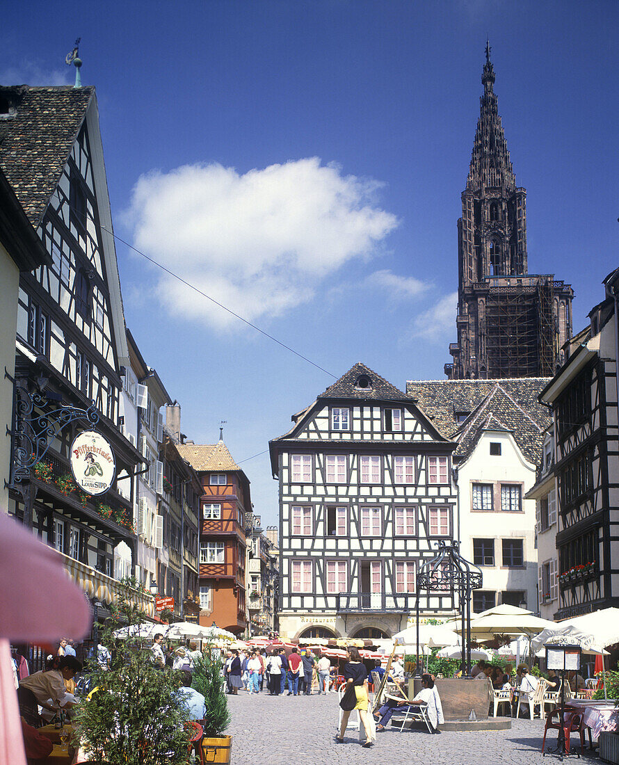 Place marche-aux-cochons-de-lait, Strasbourg, France.