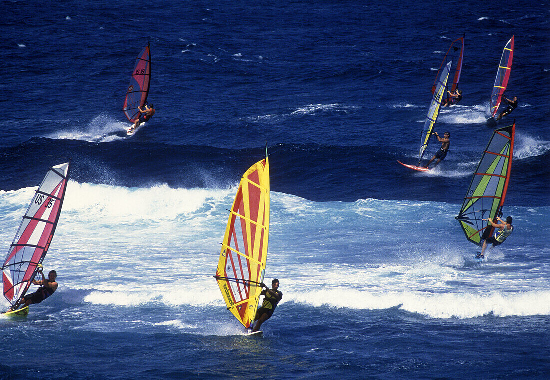 Windsurfing, Hookipa, Maui, Hawaii, USA.