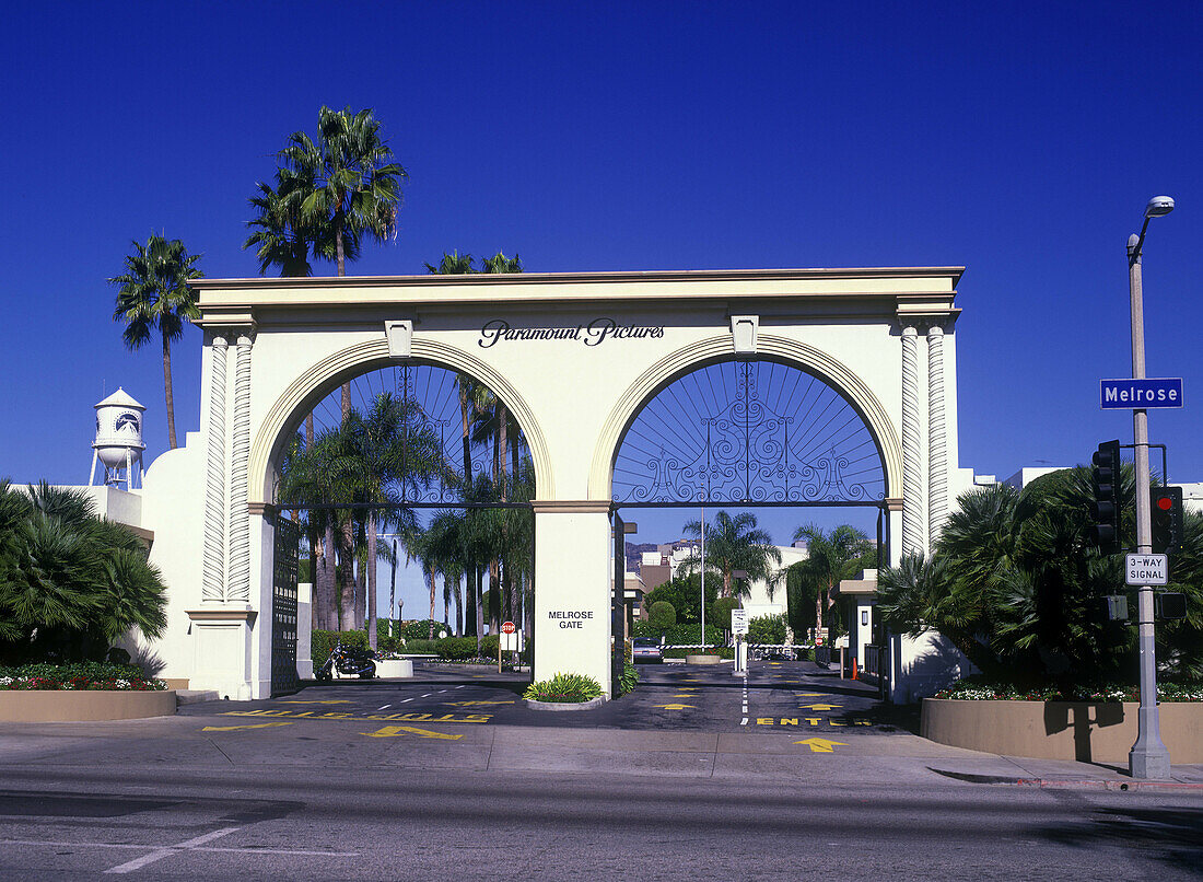 Paramount pictures, Melrose avenue, Hollywood, Los Angeles, California, USA.