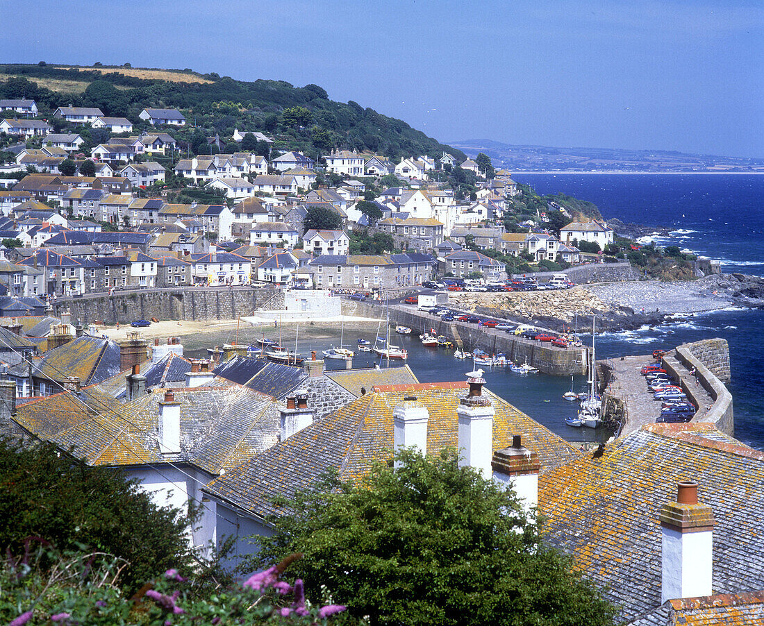 Mousehole harbour, Cornwall, England, UK