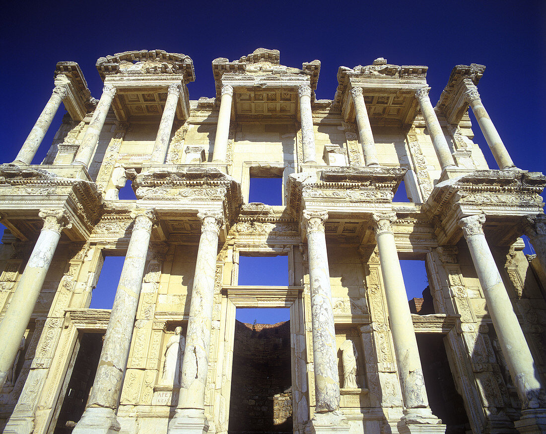 Columns, Library of celsus, Ephesusruins, Turkey.