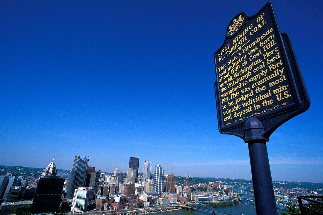 Mount washington overlook, Pittsburgh, Pennsylvania, USA.