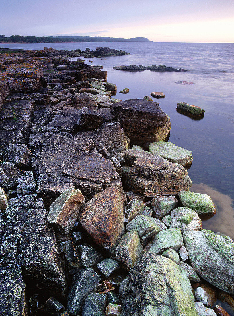 Rocky shore of the eastcoast of Sweden. Skane