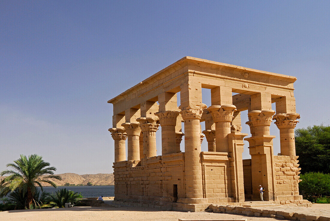 Isis temple on island Philae, lake Aswan (reservoir), Egypt, Africa
