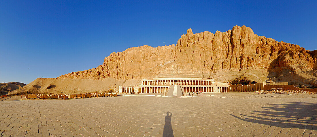 panorama of temple of Hatshepsut (Hatshepset), western bank of the Nile, Egypt, Africa