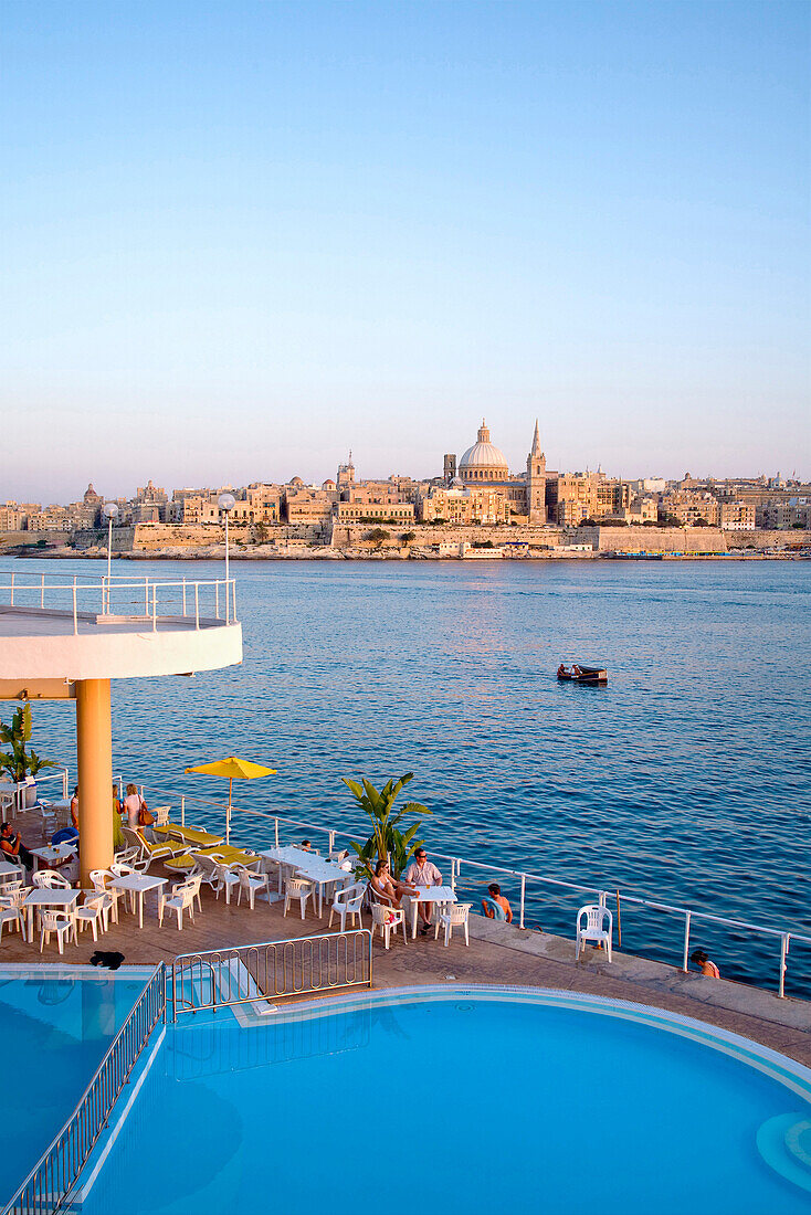 Blick auf Valletta, Sliema, Malta