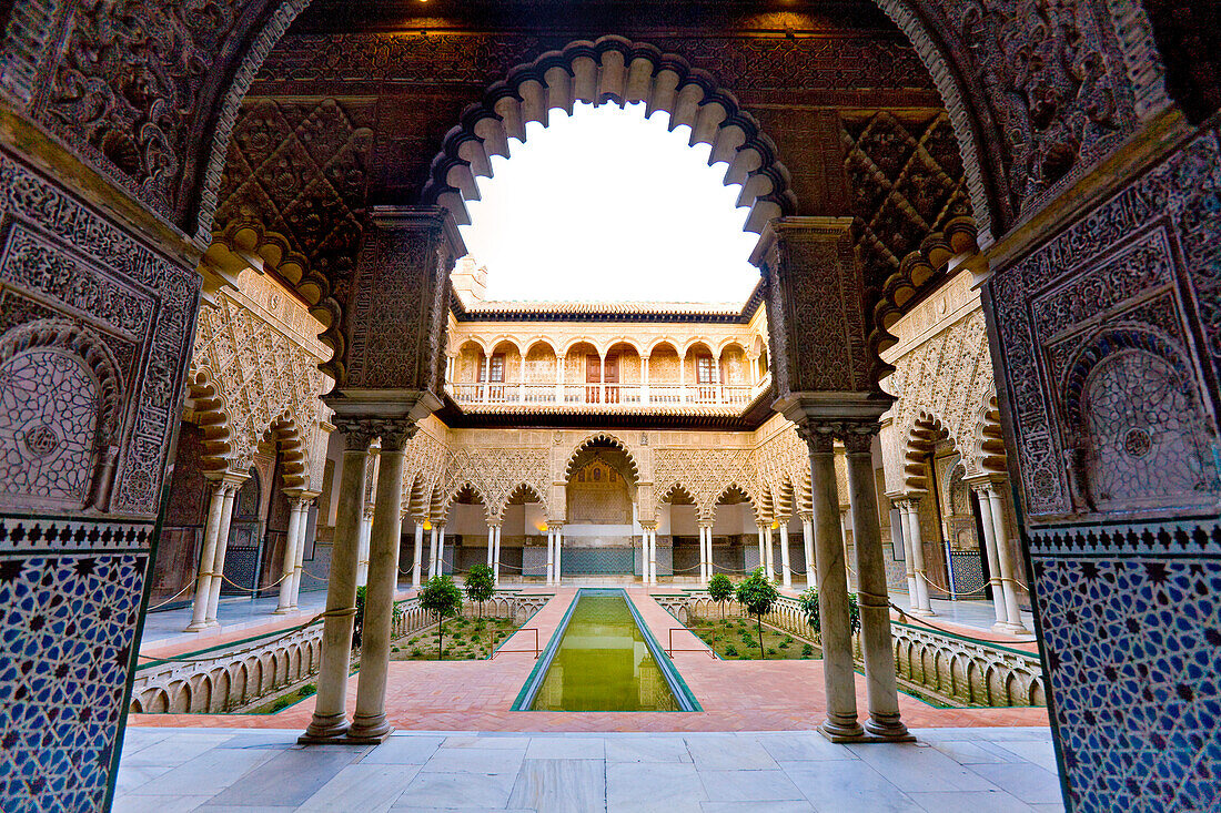 Interior view, Alcazar, Seville, Andalusia, Spain