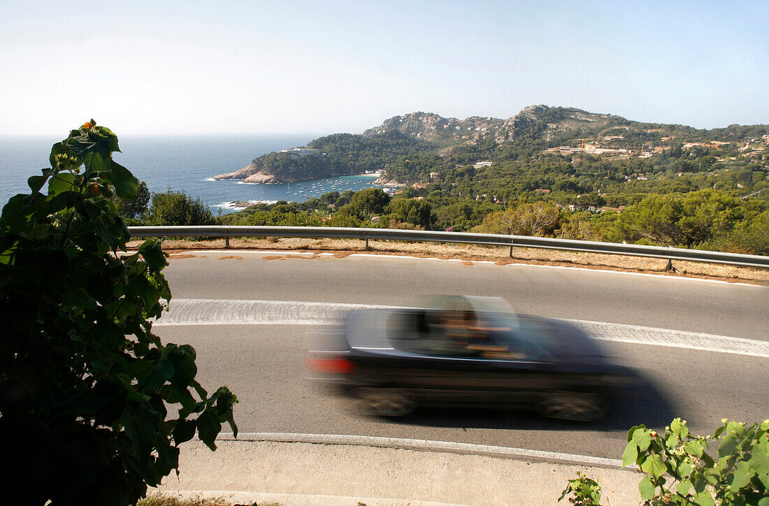 Street scene, Aiguablava, Costa Brava, Catalonia, Spain