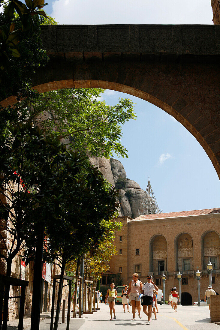 Archway, Montserrat Monastery and Benedictine Abbey, Catalonia, Spain