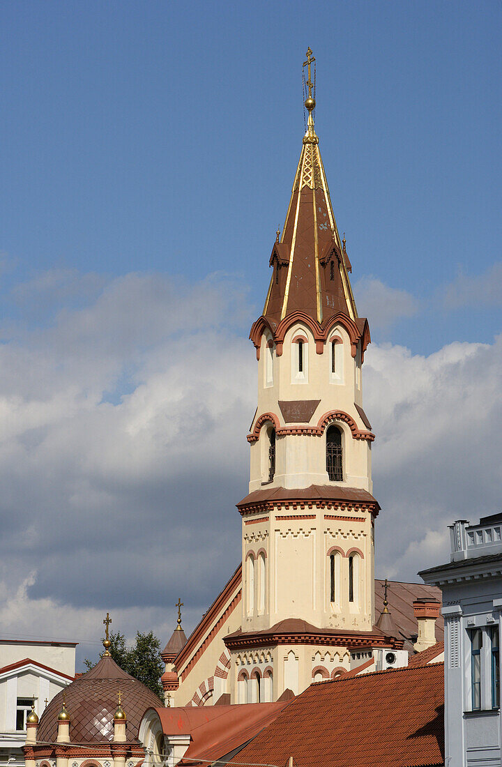Steeple of St Nicolas orthodox church, Lithuania, Vilnius