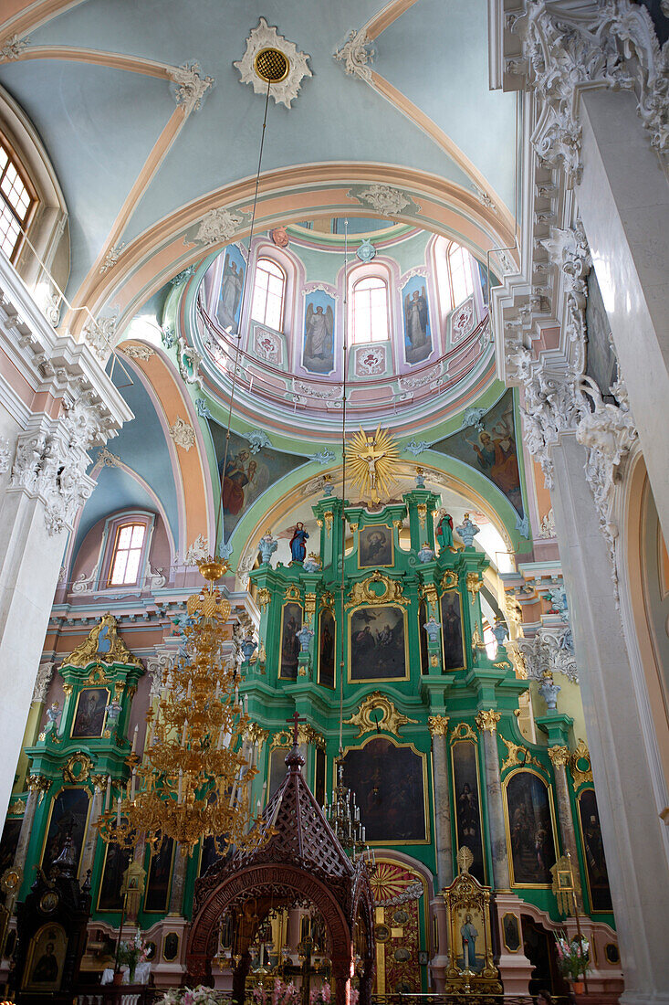Interior of the Russian orthodox Church of the Holy Spirit, Lithuania, Vilnius