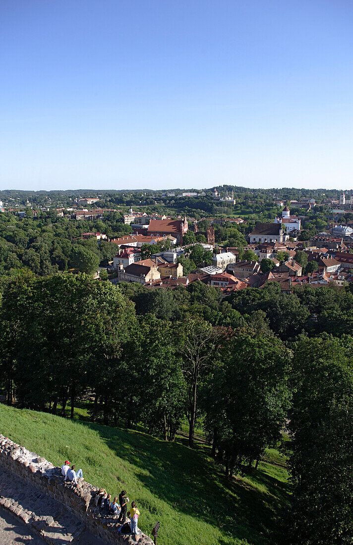 View from the castle hill over the old town, Lithuania, Vilnius