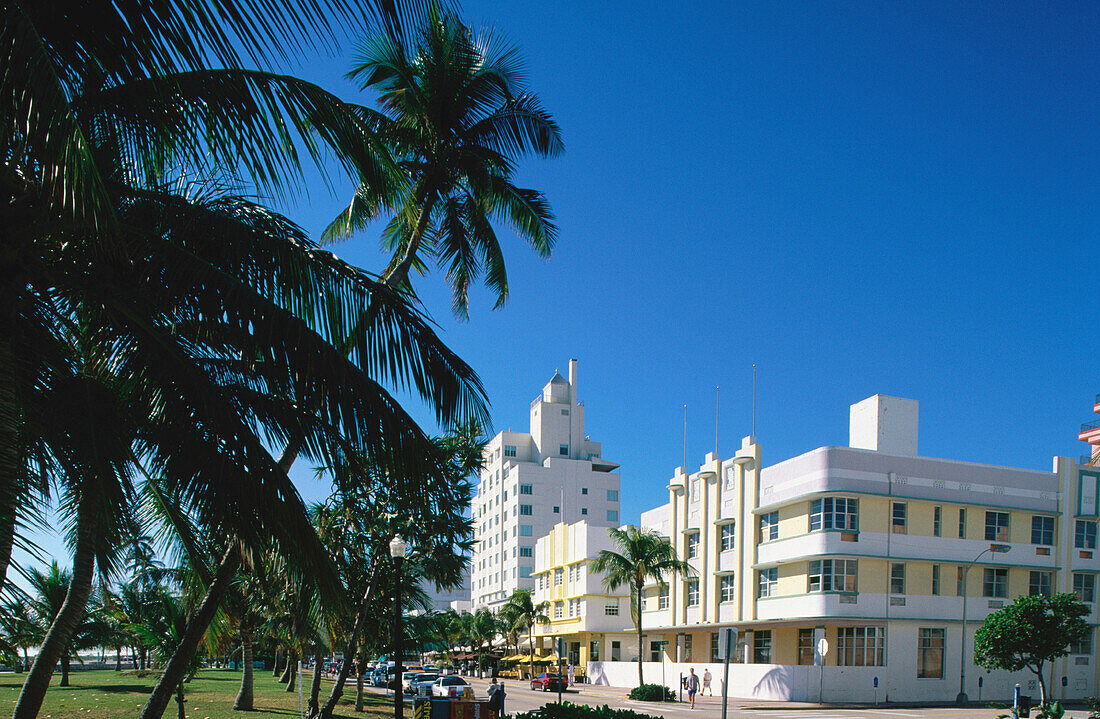 Art Deco Area. Ocean Drive. Miami Beach. Florida. USA