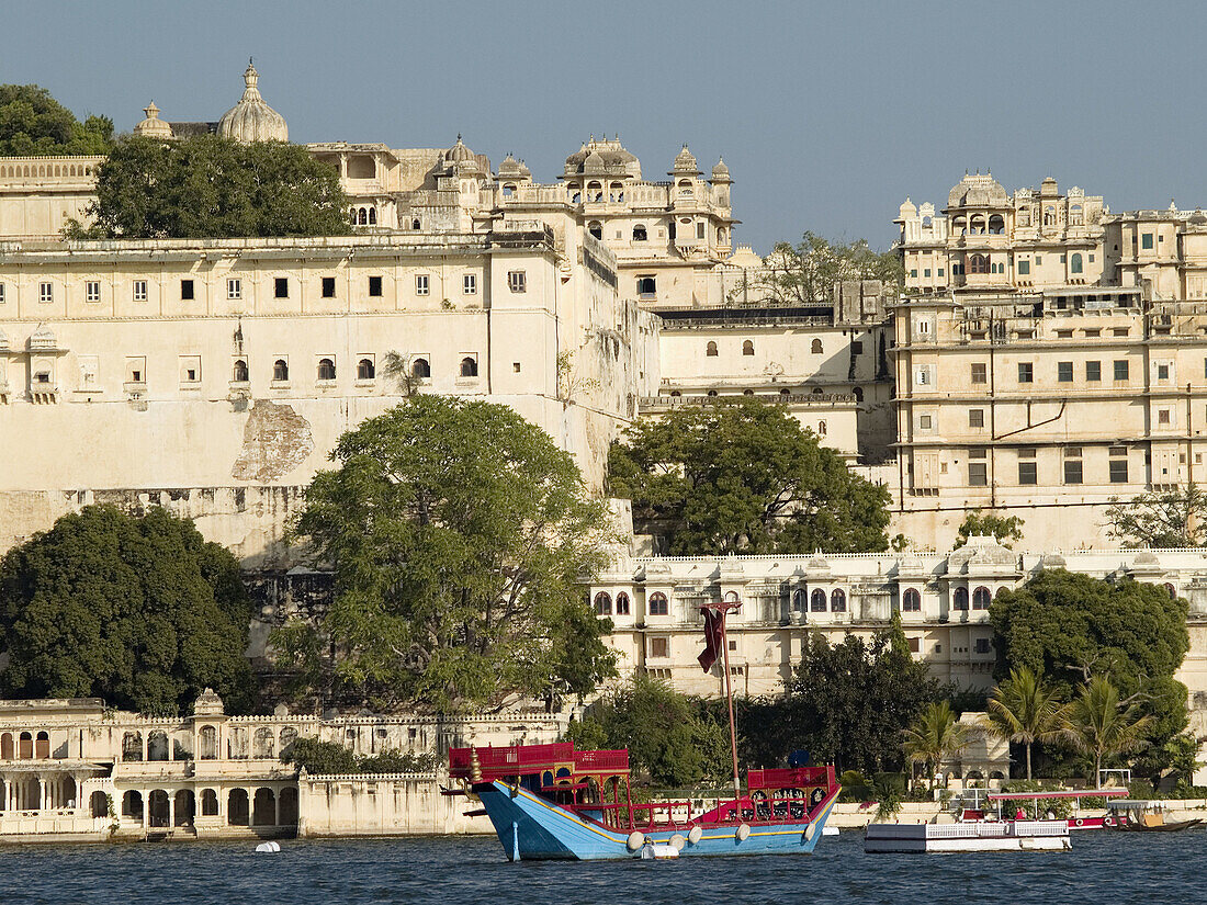 View of City Palace, Udaipur, Rajasthan, India